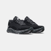 A pair of Men's Under Armour Charged Bandit TR 2 SP running shoes in black/camouflage.