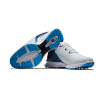 The FootJot Fuel Sport '23 golf shoes in white/navy.