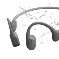 Shokz OpenRun running headphones in grey IP67 water resistance