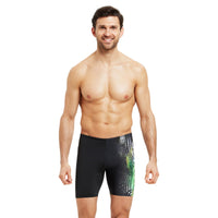 Zoggs Terrain Mid Jammer men's swimming shorts with green logo
