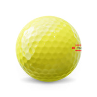 A Titleist Tru-Feel golf ball in yellow.