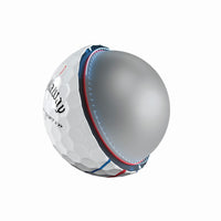 The inner layer of a Callaway Chrome Soft 22 golf ball.