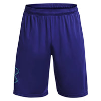 Under Armour Men's tech graphic shorts in sonar blue.