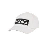 PING junior tour classic golf hat in white.