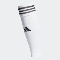 adidas Team sock sleeve in white. Football sock from adidas that goes over shin guards and over base socks like grip socks when playing