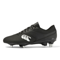 Canterbury Phoenix Raze SG rugby boots in black.